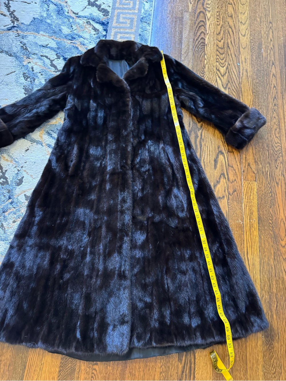 Guy Laroche black ranch natural mink Fur Coat - Picture 15 of 17